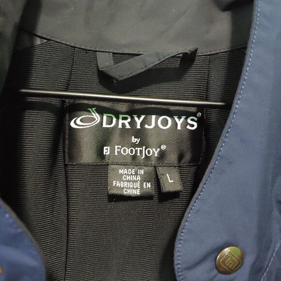 DryJoys by FootJoy men's jacket blue black Size Large windbreaker - Picture 7 of 13
